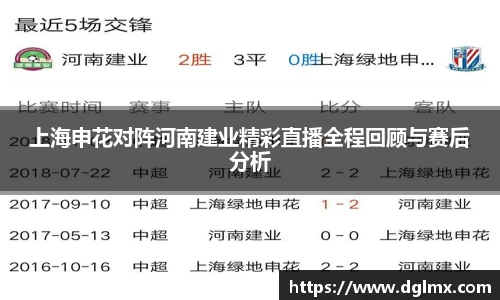 上海申花对阵河南建业精彩直播全程回顾与赛后分析